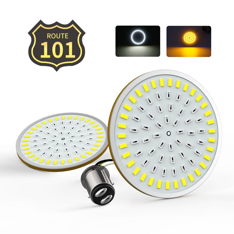 Clignotants de moto pour Harley Davidson Sportster 1156 1157 XL Iron Electra Glide CVO Road King Road Glide 883 1200 Route101: 1157 DRL White Amber