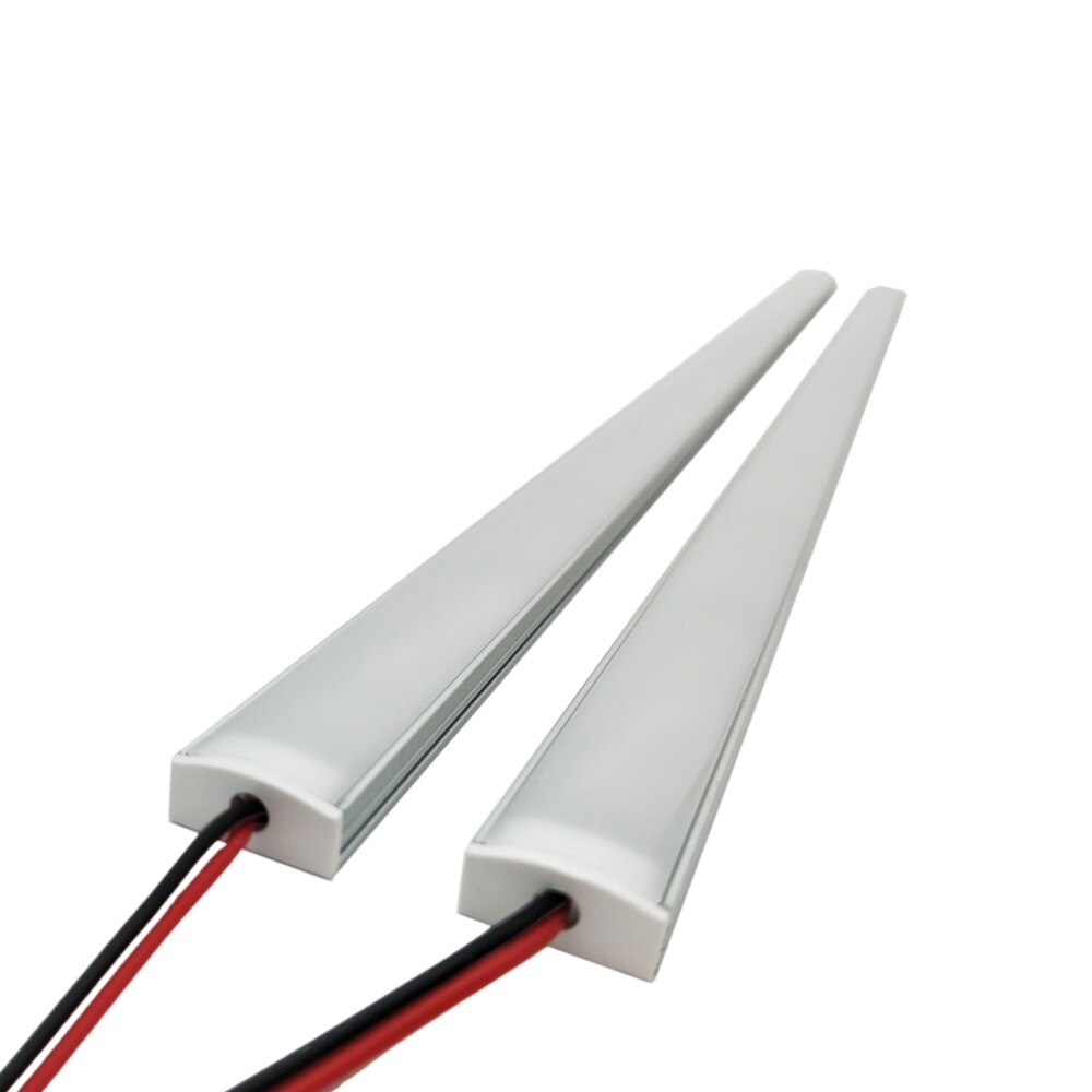 2pcs 50cm5050 SMD RGB color 12V led strip rigid light hard bar Aluminum case ceiling Kitchen lights factory industrial