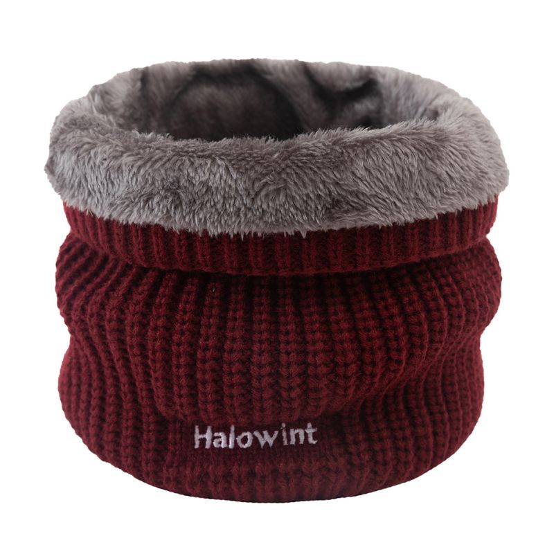 Winter Men's And Women's Snood Plus Velvet Warm Wool Single-loop Pullover Bib Letter Solid Color Thick Collar: A10