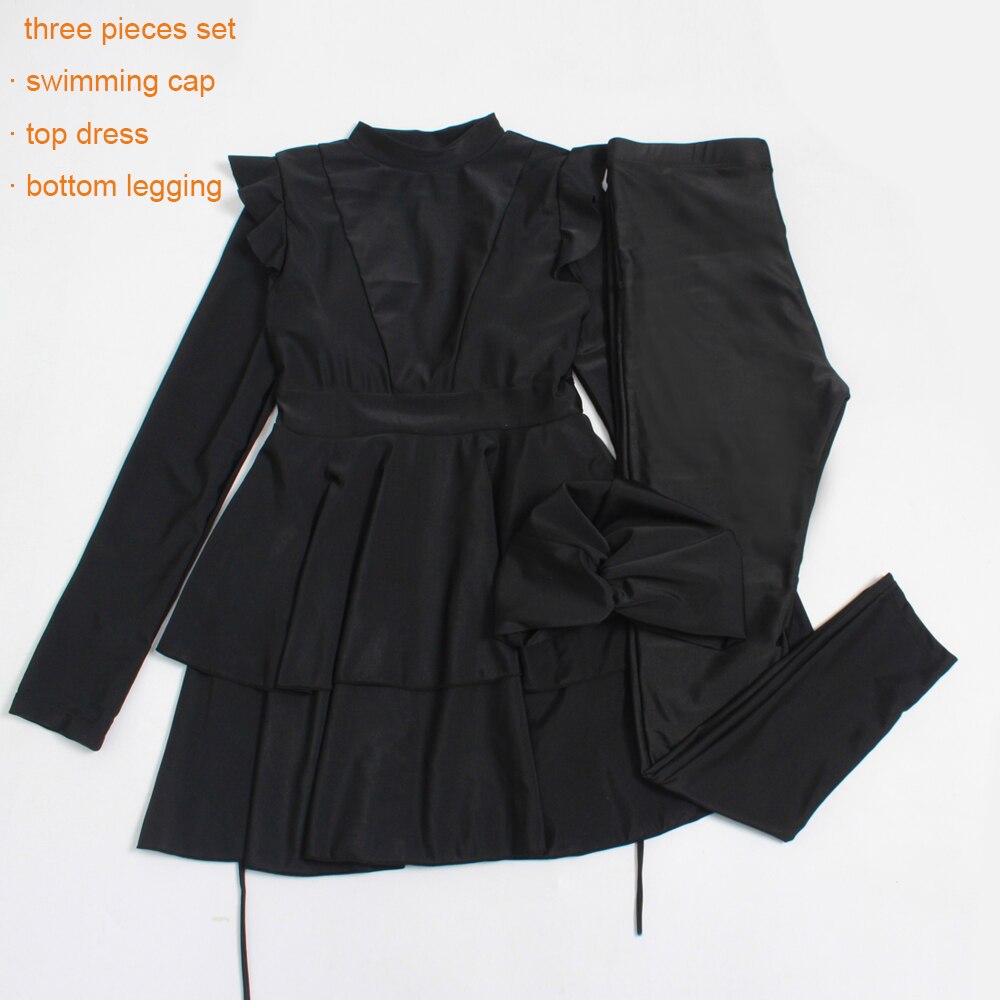 LaFata Muslim Burkini - 3 Piece Modest Swimwear Set - Full Coverage: XXXL