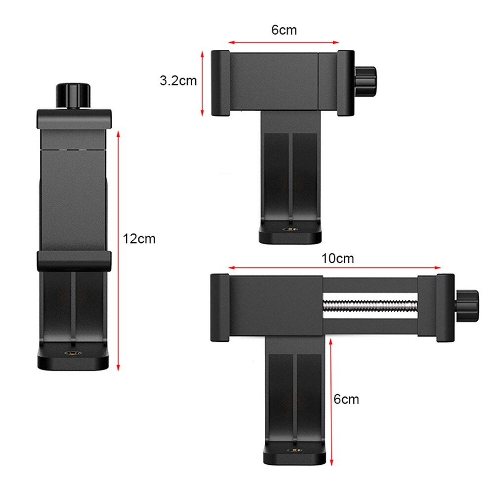 Rovtop Universal Phone Tripod Mount Adapter Rotatable Digtal Camera Bracket Cell Phone Clipper Holder Vertical Tripod Stand