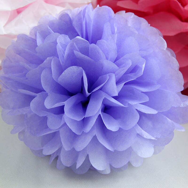 10cm 4inch Tissue Paper Flower Balls for Wedding Baby Shower Birthday Party Decoration Home Garden Decor Paper Pom Poms Pompoms: violet