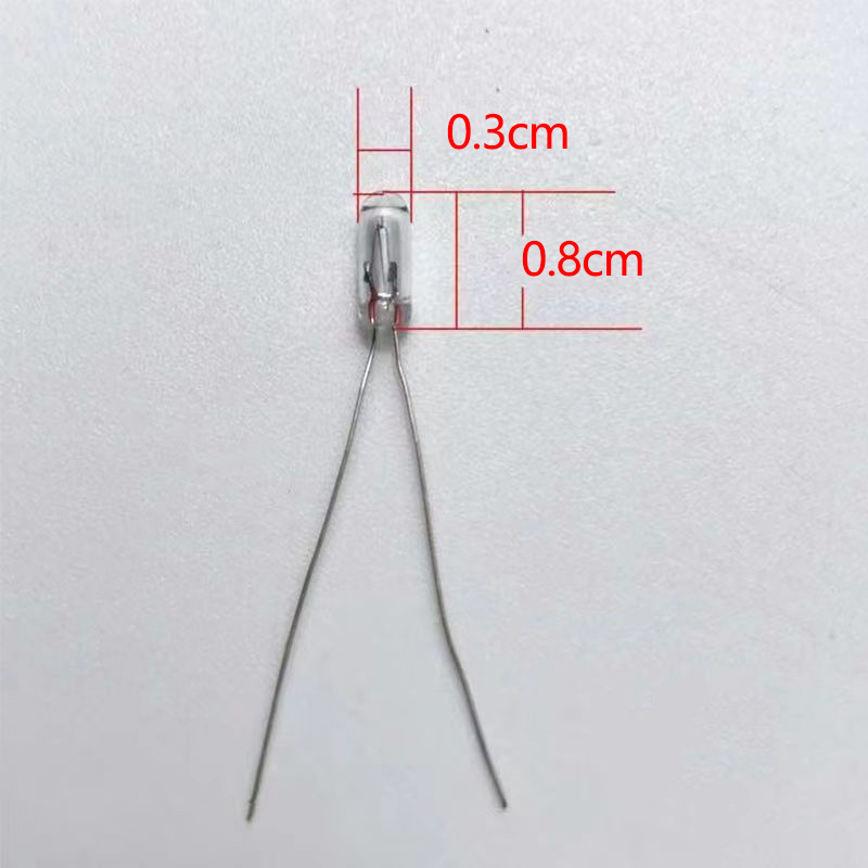 10 Uds 3V 6V 9V 12V 24V Mini bombilla indicadora 3mm/4mm/5mm lámpara bombilla Edison filamento incandescente bombilla de arroz: Negro / Azul