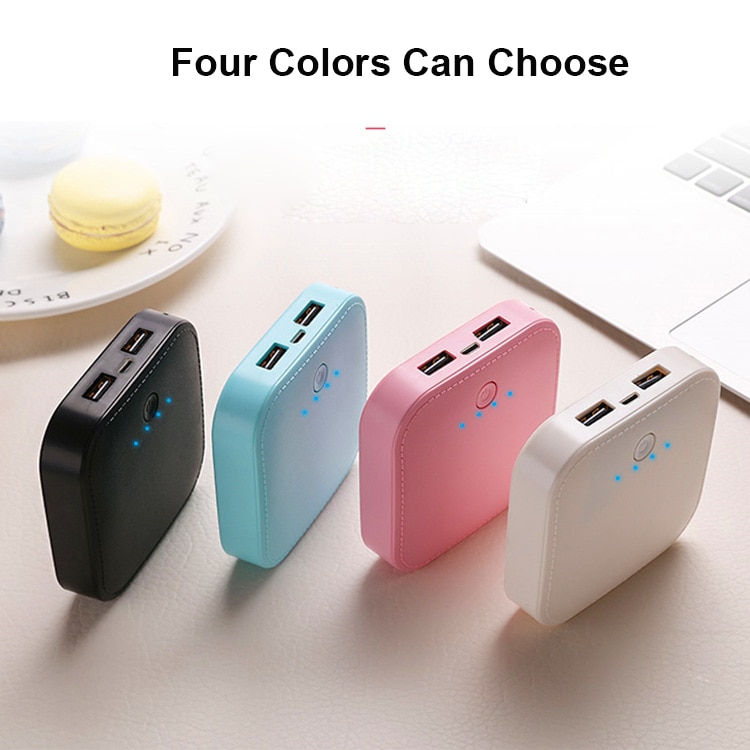 10000Mah Mini Power Bank Externe Batterij Dubbele Usb Output Powerbank Voor Huawei Iphone Android Samsung Mobiele Telefoon Poverbank