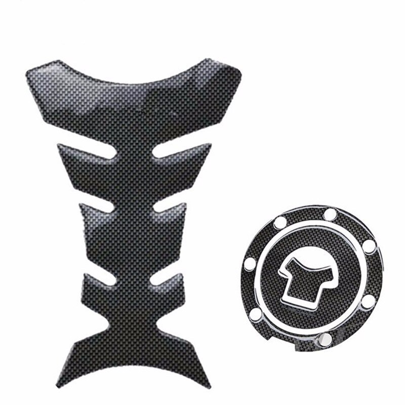 Cubierta de tapa de combustible de fibra de carreras para motocicleta, Protector de tanque, pegatina adhesiva para Honda CBR 600 F2/F3/F4/F4i RVF VFR CB400 CB1300
