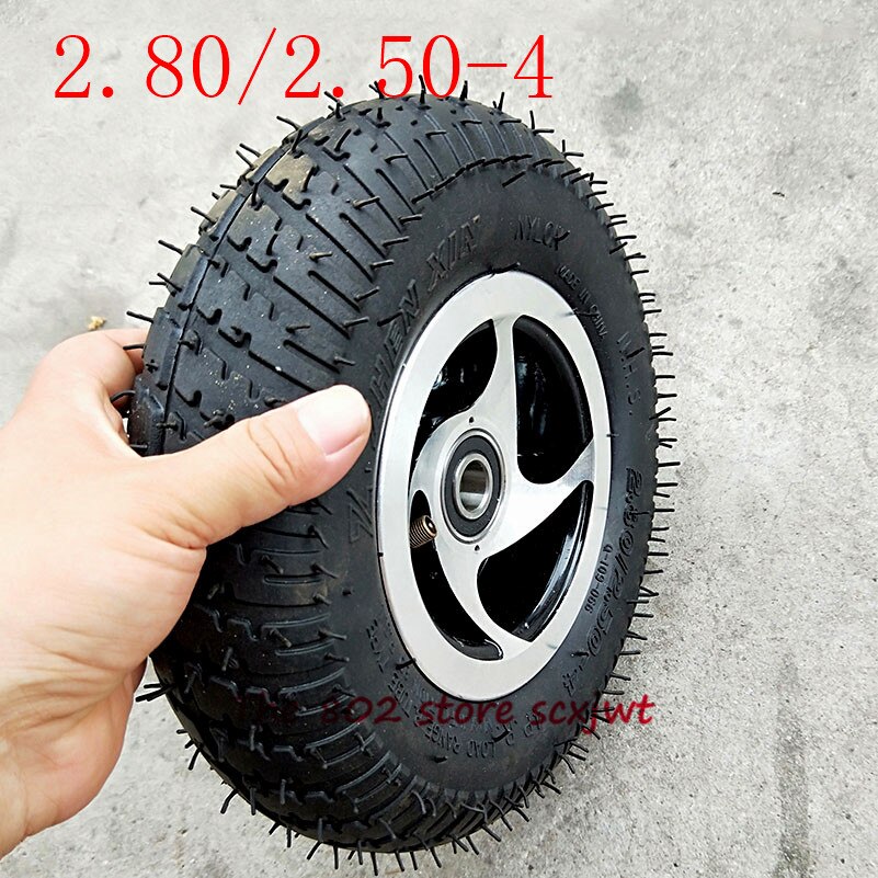 Super 2.80/2.50-4 tire inner tube and alloy rim 2.80/2.50- 4 inner and outer tyre Wheel for Electric Scooter Mobility Scooter