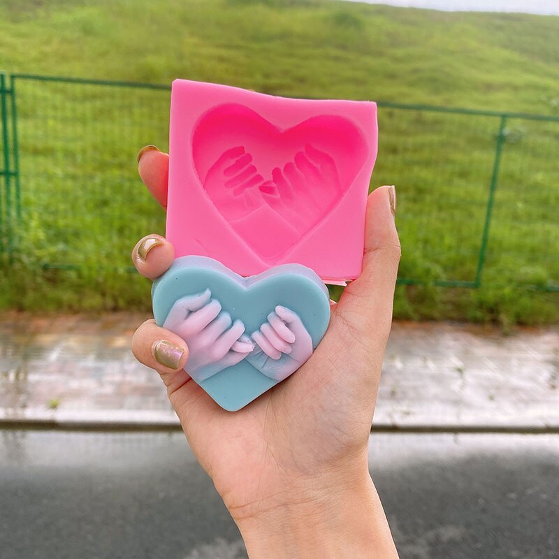 3D Love Heart Shaped Silicone Soap Mold DIY Cake Candel Chocolate Soap Mold Mould Fondant Sugar Art Tools For Soap Making