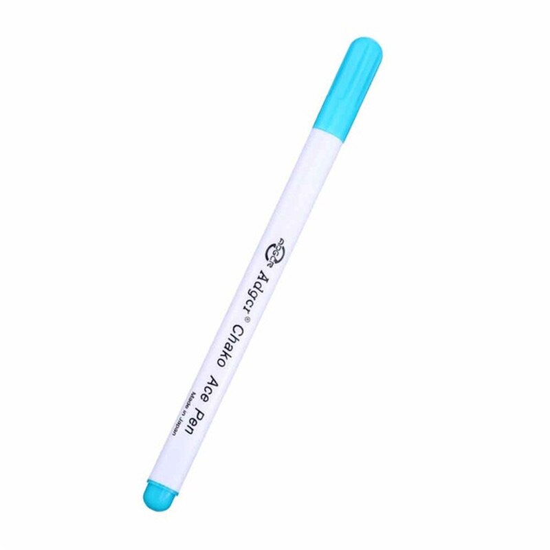 Disappearing Erasable Ink Fabric Marker Pen Cross Stitch Water Erasable Pen &amp;Sewing Measuring Gauge Ruler Quilting Sewing Tools: sky blue