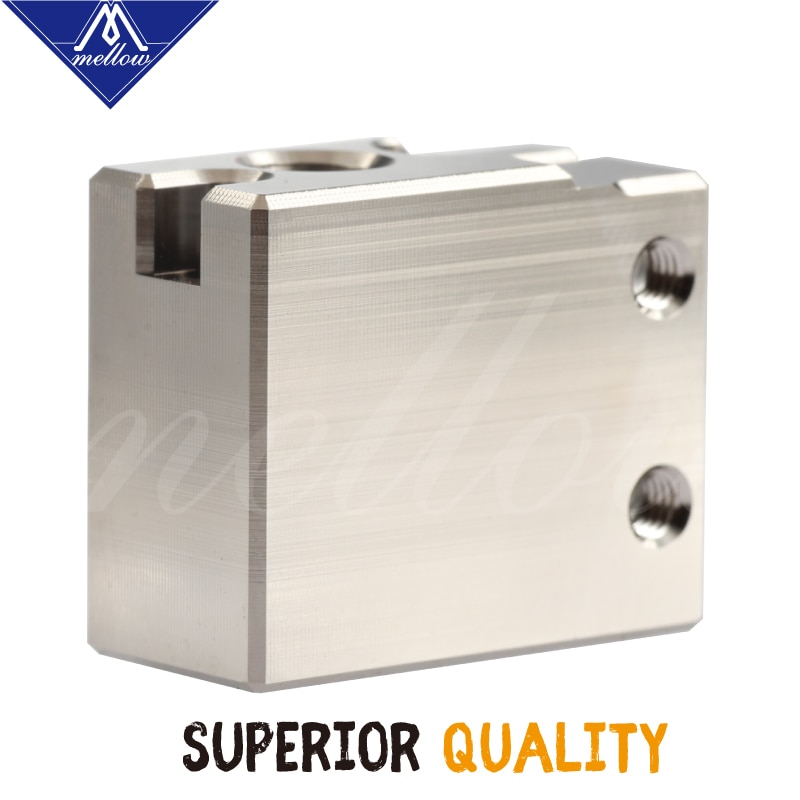Mellow Top NF-V6 PT100 Volcano Plated Copper Heat Block For E3d Volcano Hotend 3D Printer For BMG Extruder Heated Block