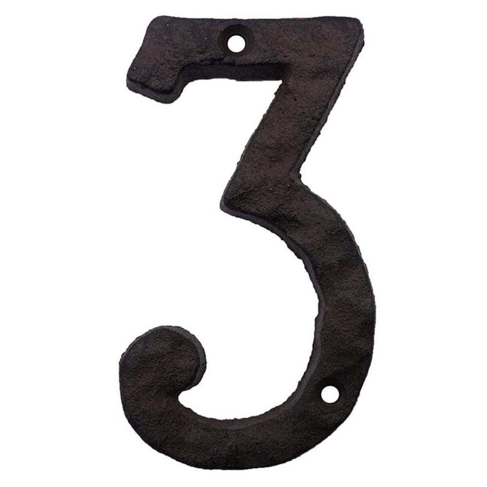 Wall Mounted 8cm Cast Iron Metal Door Number Sign House Number Digits for Hotel Apartment Home Street Garden Outdoor DIY Decor