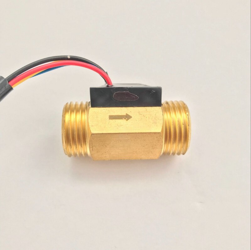 USC-HS21TIT Hall Effect Flow Sensor Water 1-30L/min BSP G1/2&quot; Threaded End Quick Connection error Turbine flowmeter Temperature