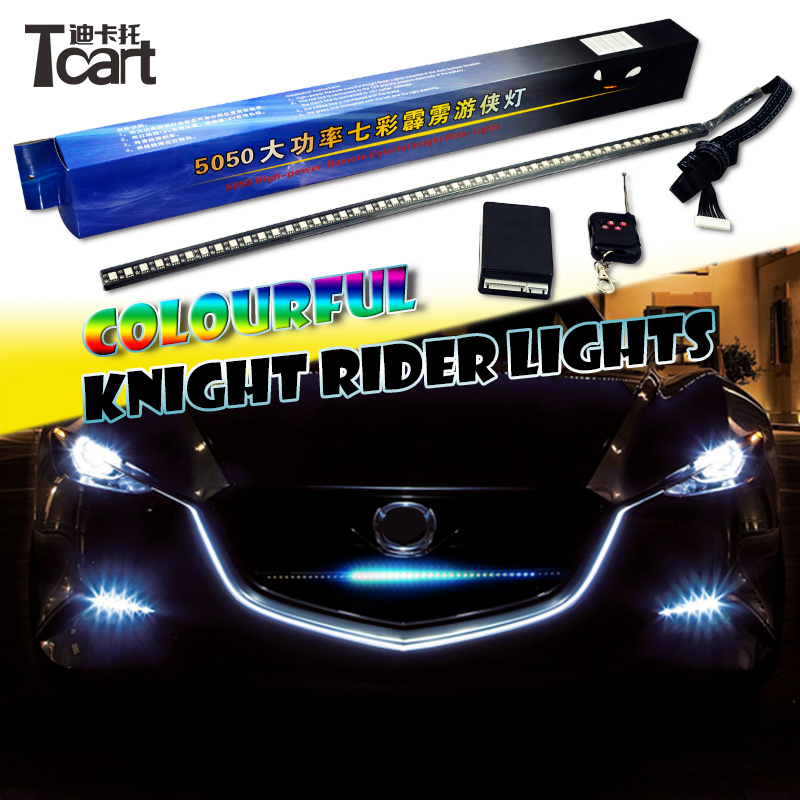 Tcart Für Toyota Land Kreuzer prado Infiniti FX37 FX 50 Honda CRV Chevrolet Aveo Schall- KIA k5 LED Streifen Scan Ritter Fahrer licht