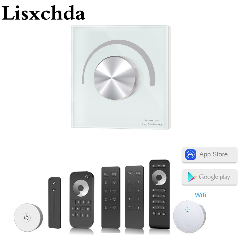 AC Triac LED Dimmer 220V 230V 110V Wireless RF Dimmable Knob Switch With 2.4G Remote Controller for Single Color LED Bulb Lamps