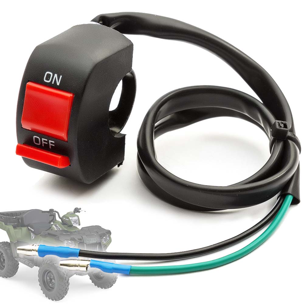 Botón de encendido y apagado para Mini Moto Quad, interruptor de apagado y apagado, faro del motor, accesorios de motocicleta, ATV, 22mm, 7/8 pulgadas, 1 ud.