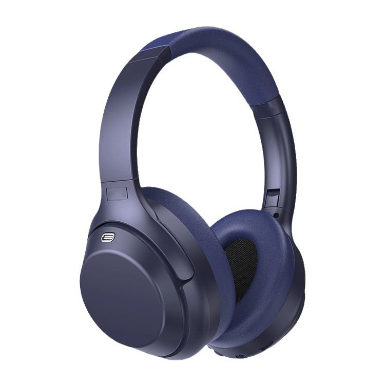 2025 WH-1000XM4 Op het hoofd gemonteerde sport draadloze Bluetooth-oortelefoon met volledig oor draadloze oproep-oortelefoon: Blauw