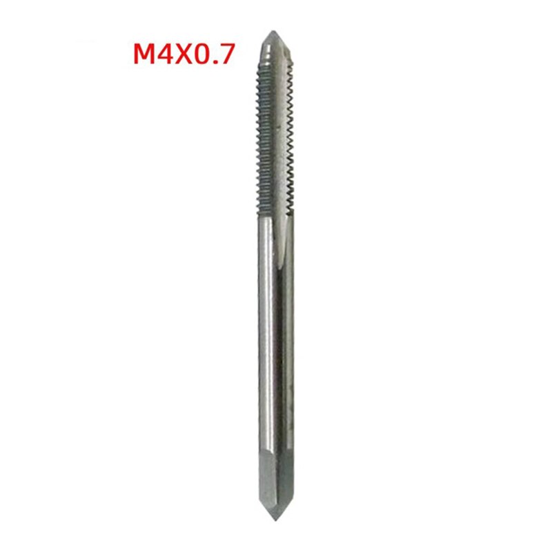 Hss Steel Spiral Point Straight Fluted Machine Screw Tap M3 M4 M5 M6 M8 Hand Screw Thread Hand Tap Drill Set Metric Plug: 2pcs M4X0.7