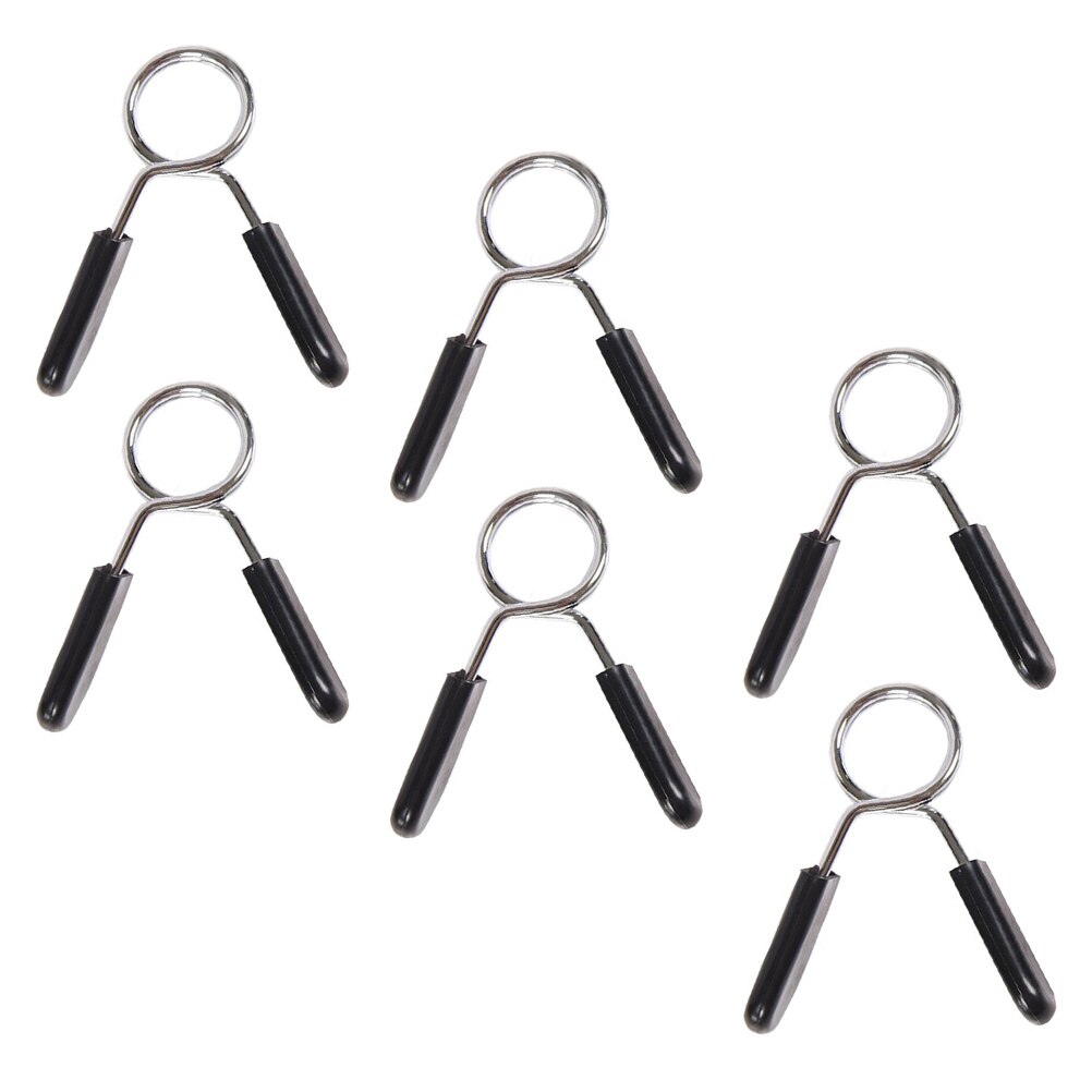 6Pcs Weightlifting Accessory Spring Clip Collars for Weight Bar Dumbbell Handle