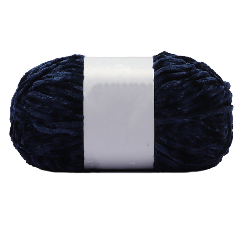 1Pc 100g Velvet Yarn For Hand Knitting Chenille Crochet Yarn Soft Threads Baby Line For Sweater Scarf Doll Amigurumi 180m/7086i: Silver