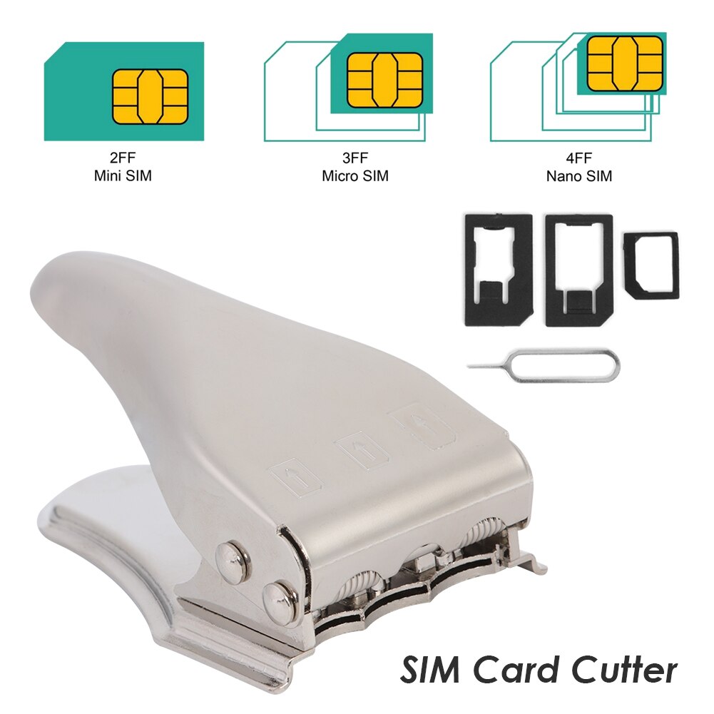 Micro Sim Card Cutter Telefoon Reparatie 3 In 1 Nano Mini Handleiding Metalen Wijzigen Gereedschap Voor Buiten Mobiele Telefoon Ornamenten