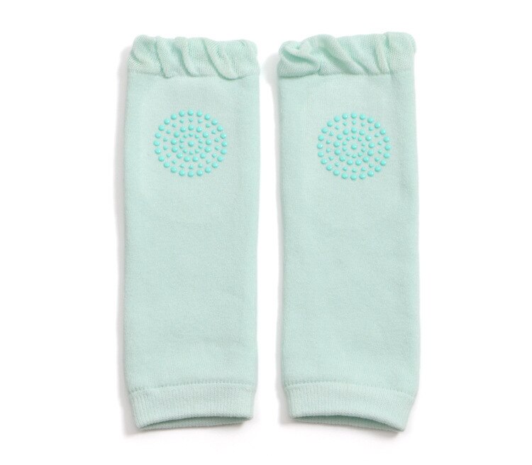 1 paar Weiche Baumwolle Baby Bein Wärmer Jungen Anti-Slip Kind Knie Pad Warme Handtuch Baby Mädchen Sock Infant sicherheit Krabbeln Elbow Protector: Green