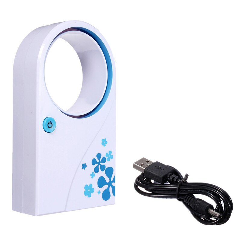 Mini usb blæser uden blade køleventilator bladløs blæser notebook pc blå