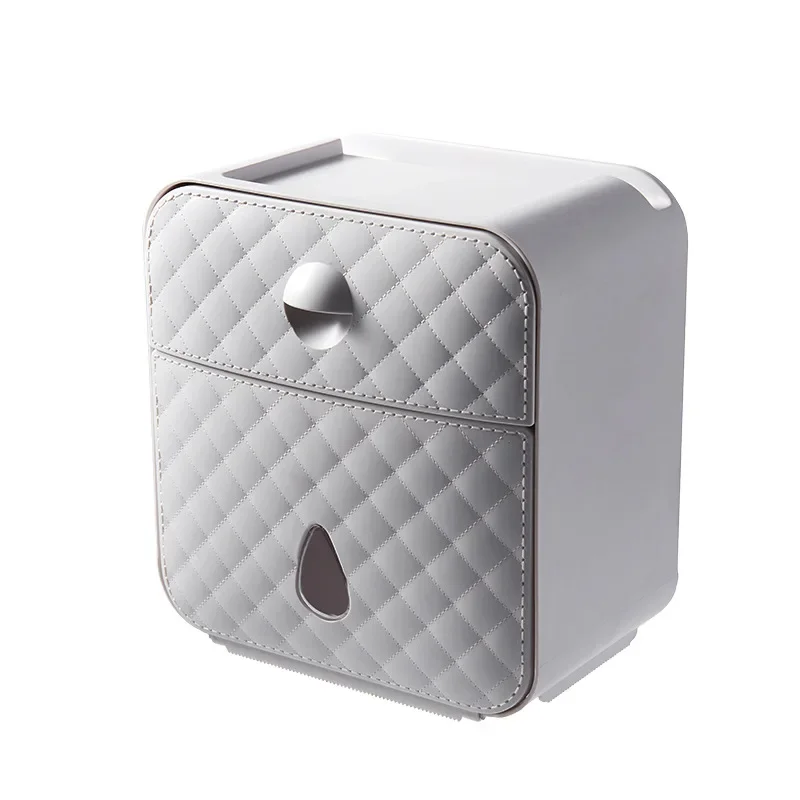 Toilet Roll Holder Waterproof Paper Towel Holder Wall Mounted Wc Roll Paper Stand Case Tube Storage Box Bathroom Accessories: green