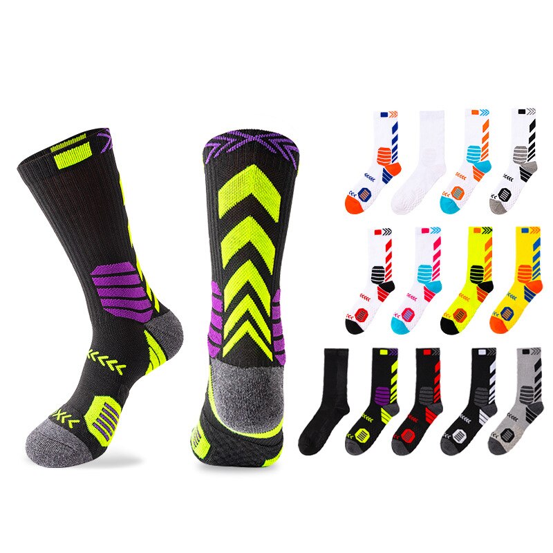 Sports Knee-High Basketball Socks Elite Thick Sports Socks Non-slip Durable Skateboard Towel Bottom Socks Stocking