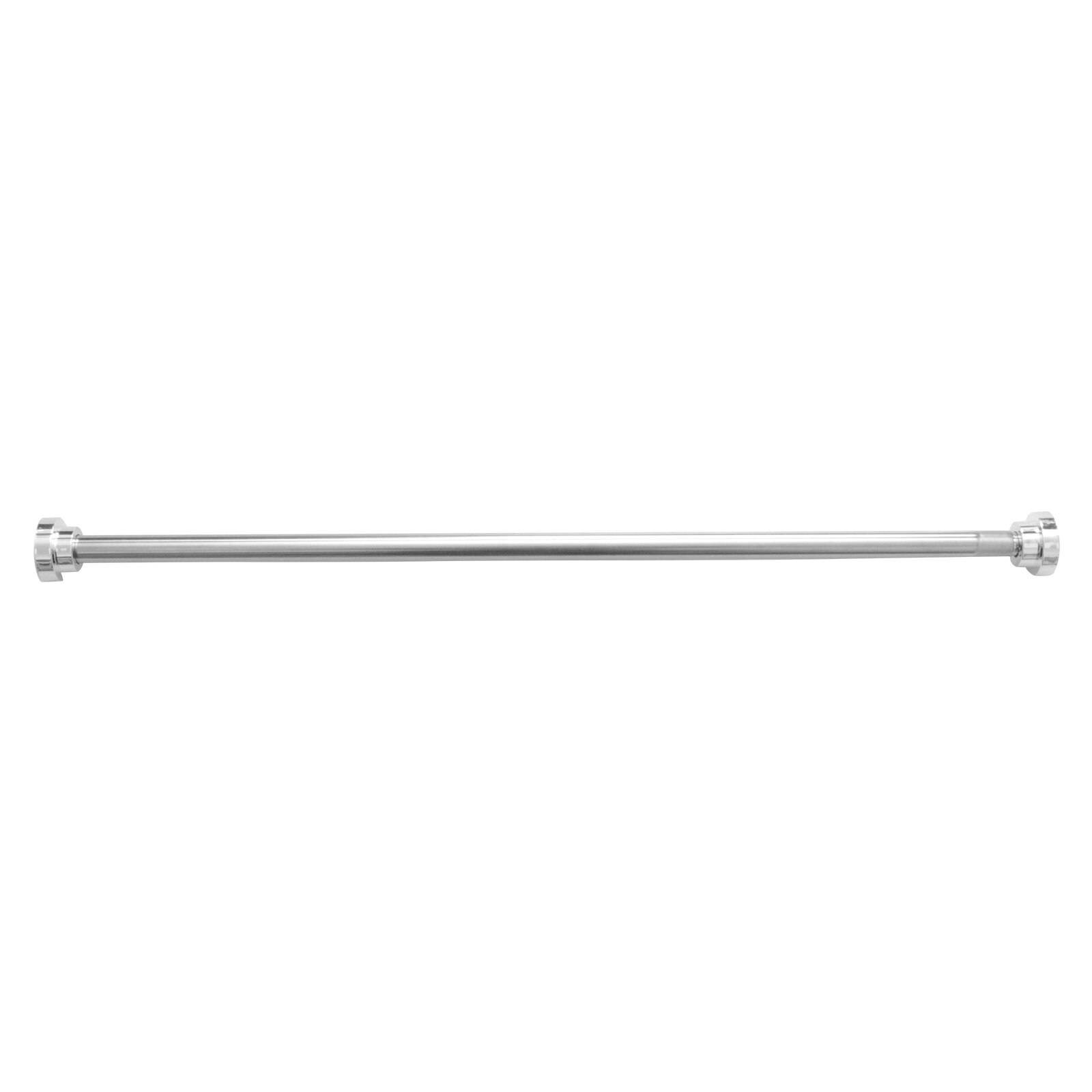 50-200cm Adjustable Stainless Steel Spring Tension Rod Rail With Rubber Rectangular Heads Punch Free Home Bathroom Organizers: Silver85-150