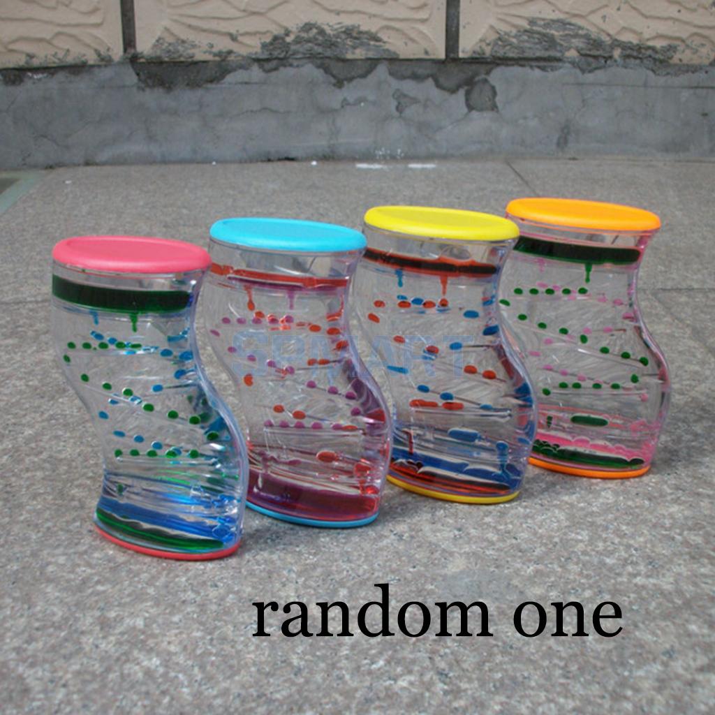 MagiDeal Acrylic Floating Color Mix Oil Liquid Bubbler Motion Sand Timer Hourglass for Home Office Ornament Novelty Toy