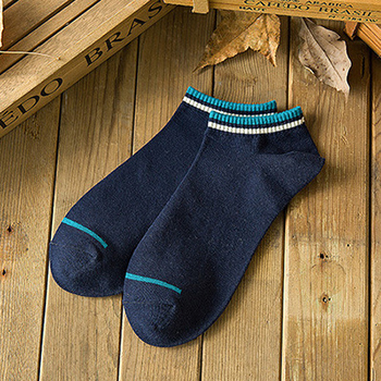 Chaussettes en coton pour hommes, 10 pièces = 5, paires/lot, , , couleur unie, rayures, bateau, décontractées, respirantes, été,: D