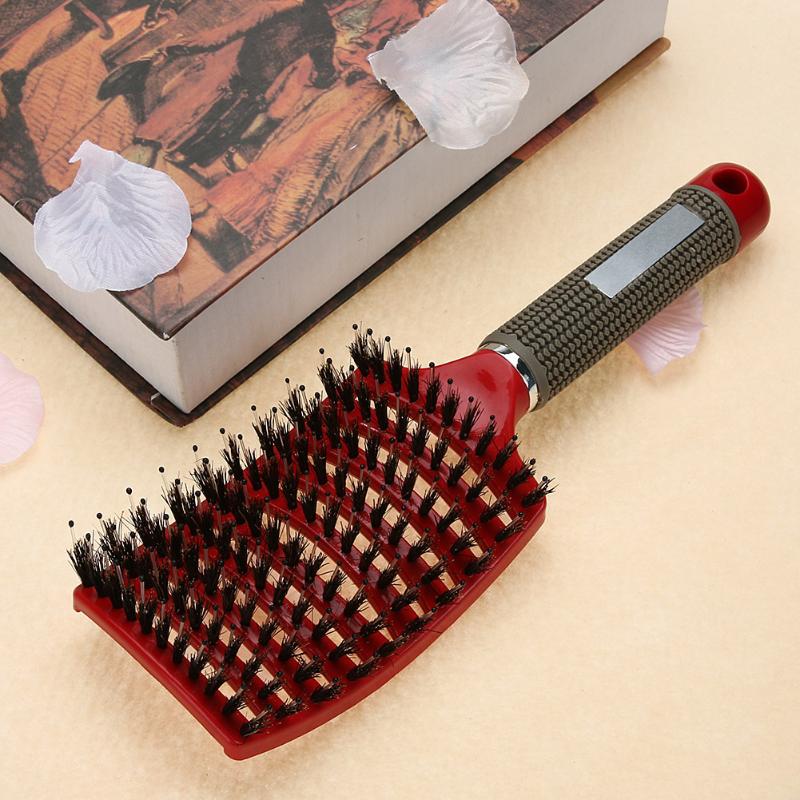 Flickor hår hårbotten massage kam hårborste borst nylon kvinnor våt lockigt avlägsna hårborste för salong frisör styling verktyg