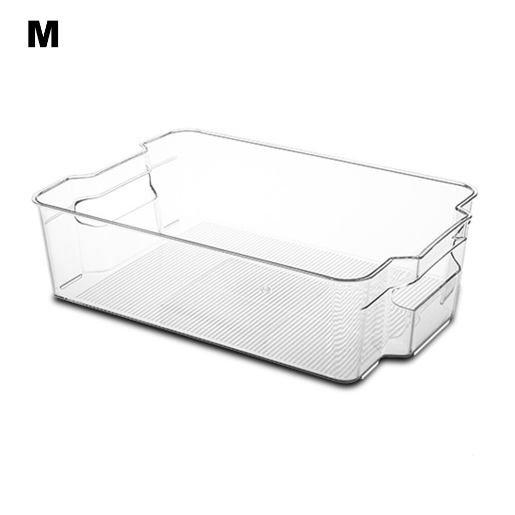 Multifunction Food Container Refrigerator Storage Box Vegetable Fruit Freezer Case Clear With Carrying Handles Home For Kitchen: M