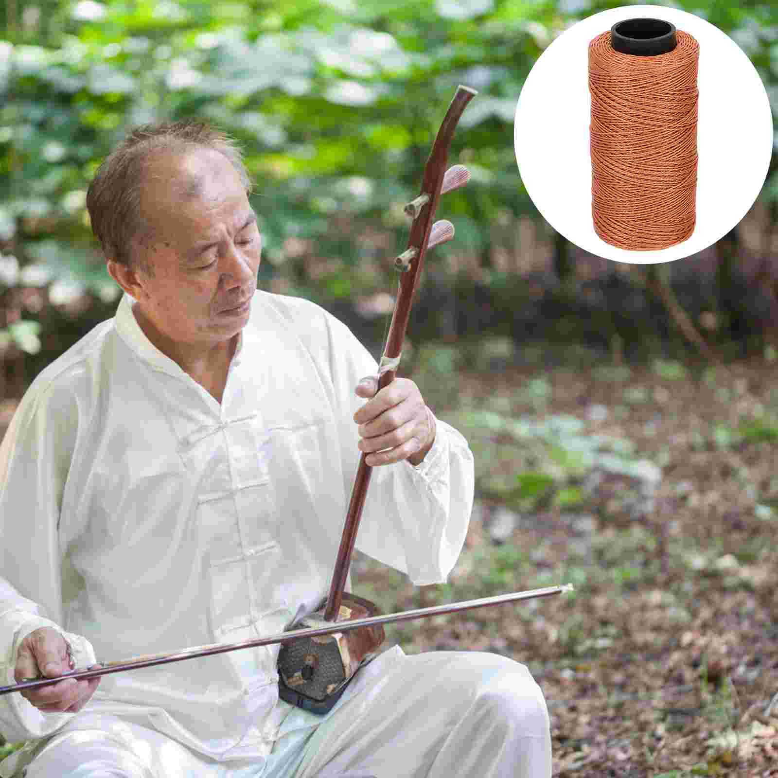 1 Roll Tuning Thread Erhu Tuning Thread Waxed Thread Tuning Tool Erhu Thread (Golden,Orange): Default Title