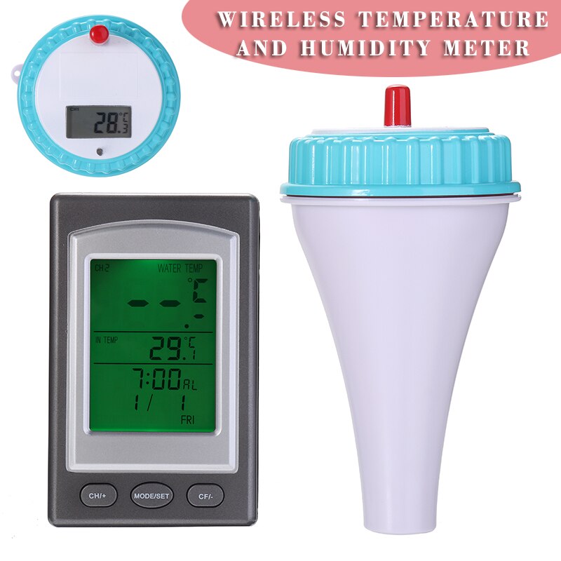 Wireless Pool Thermometer Waterproof Solar Power Swim SPA Pond Tub Bath Digital LCD Floating Water Temperature Meter