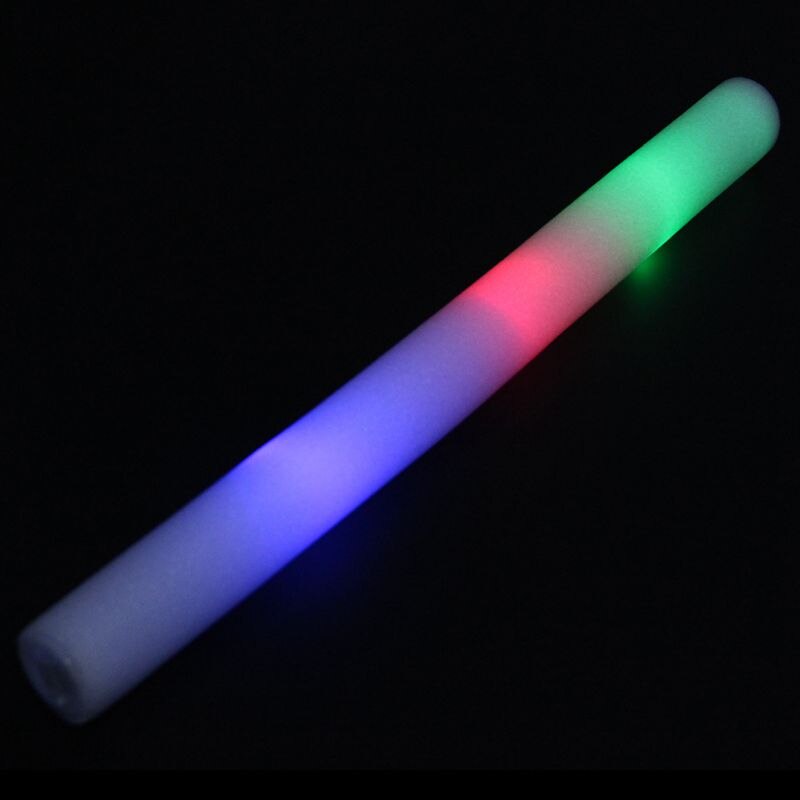 30 stück Bunte glänzende schwamm sticks Luminous Baton LED Schaum Stick Stäbchen Rallye Partei Blinkende Glow Schlagstöcken Licht Stick