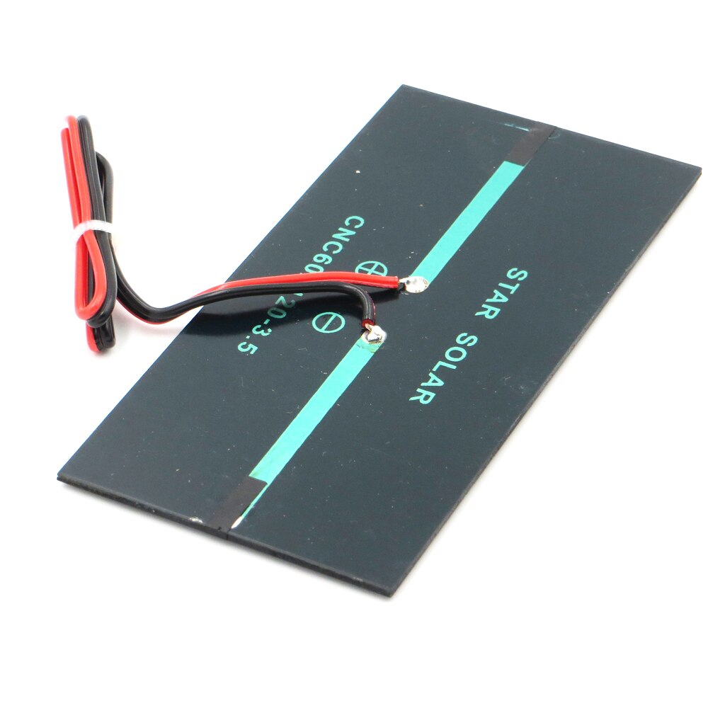 3.5 v 250ma 0.88 watt utvide ledning solcellepanel polykrystallinsk silisium diy batterilader liten mini celle kabel leketøy 3.5v volt