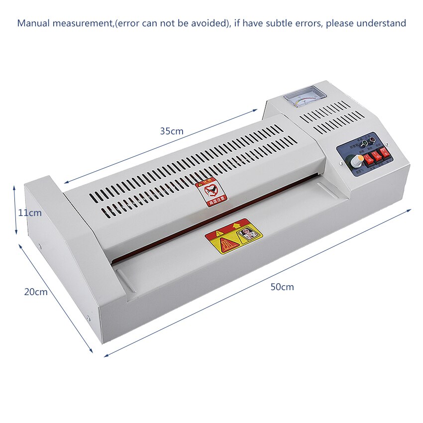 320A Metal Laminator and Cold A3 Photo A4 Laminating Machine for Office/Home 4 Rollers 220V 600W 1MM