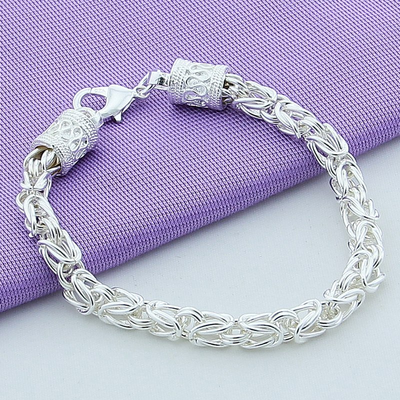 925 Sterling Silver Jewelry Chain Bracelet For Women Silver Hand Chain Bracelet Men