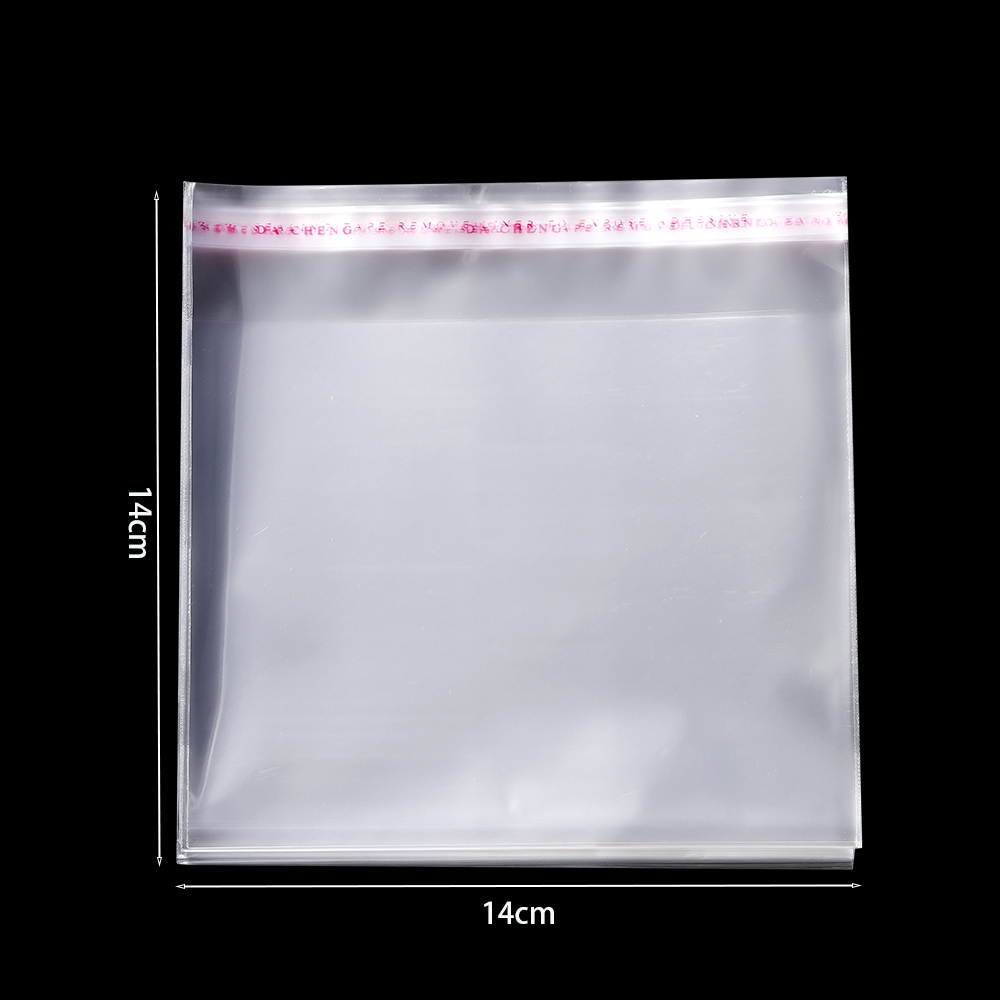 100 stks/partij Transparante Zelfklevende Seal Zakken OPP Plastic Cellofaan Zakken Tas & Pouch Sieraden Verpakking Zakken: marine