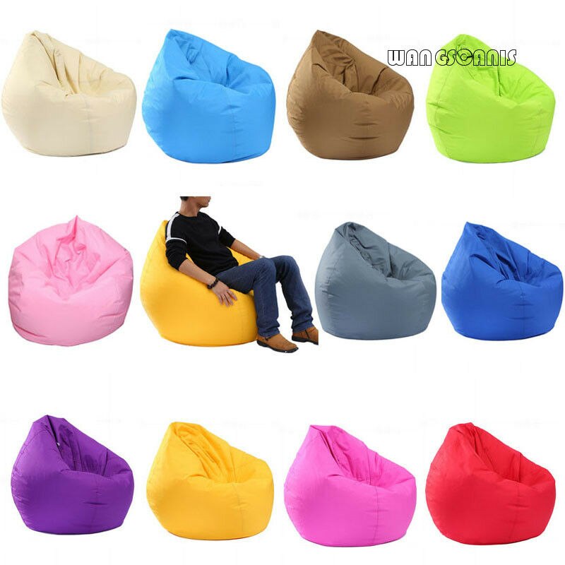 Large Bean Bag Gamer Beanbag Adult Outdoor Gaming Garden Big Arm Chair Unfilled Lounge Home Soft Lazy Cozy Single Sofa Cover