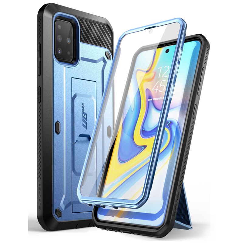 Supcase Voor Samsung Galaxy A51 Case (Niet Fit A50 &amp; A51 5G) ub Pro Full-Body Robuuste Holster Case Met Ingebouwde Screen Protector: Blue