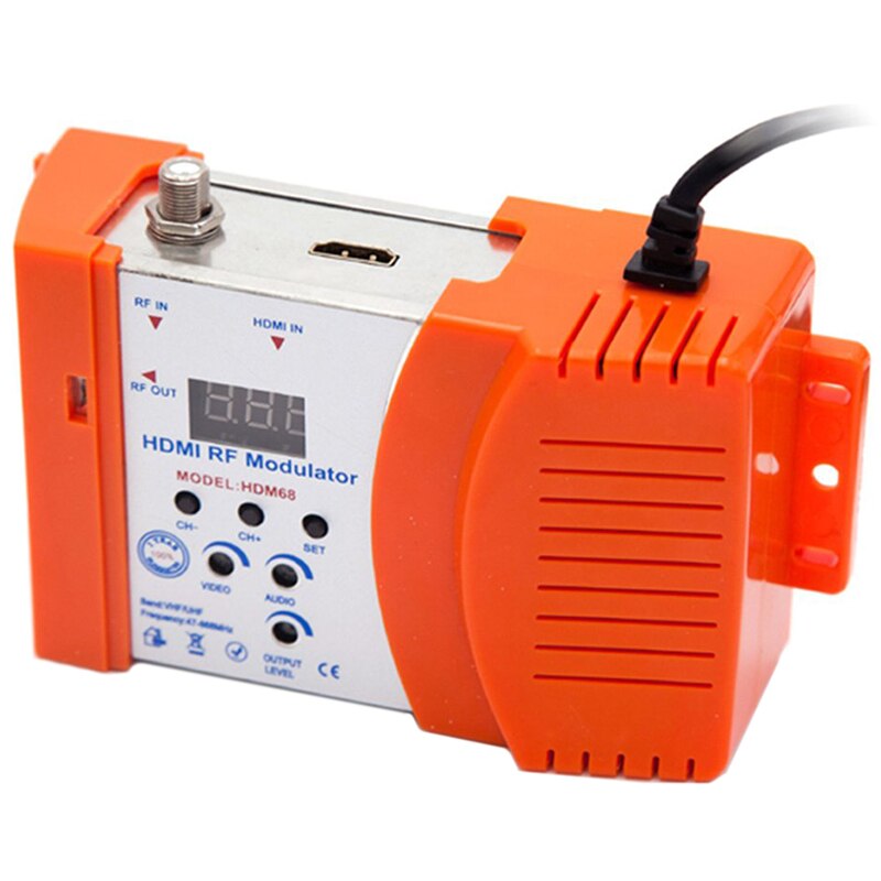 HDM68 Modulator Digital RF HDMI Modulator AV to RF Converter VHF UHF PAL/NTSC Standard Portable Modulator EU Plug: Default Title