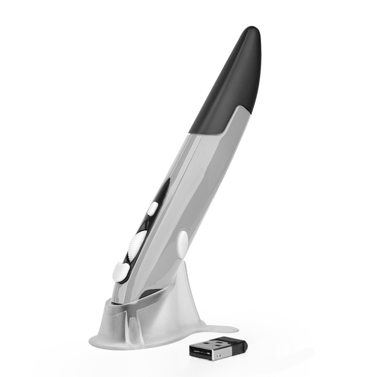 Wireless Optical USB Pen Mouse 2.4GHz Pocket Handwriting Pen Mouse Computer Peripherals for Tablet PC Laptop Desktop: Gray