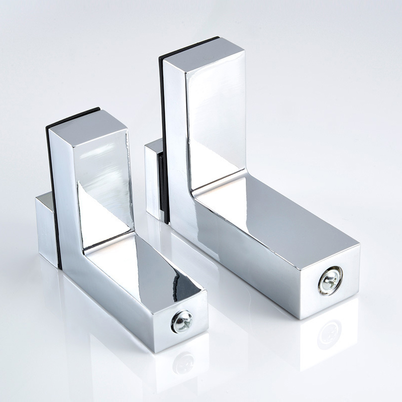 2pcs Adjustable Glass Clamp Solid Metal Wood/Glass Shelf Bracket Wall Mount Shelf Clamp Clip Furniture Hardware Fittings