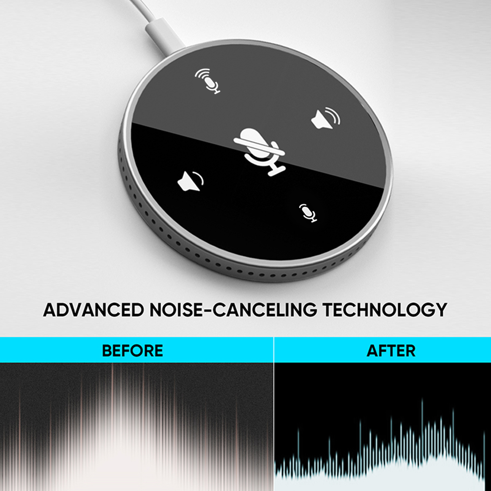 Microphone haut-parleur de conférence USB de bureau, haut-parleur intégré, omnidirectionnel à 360 °, micro à condensateur pour PC, ordinateur portable