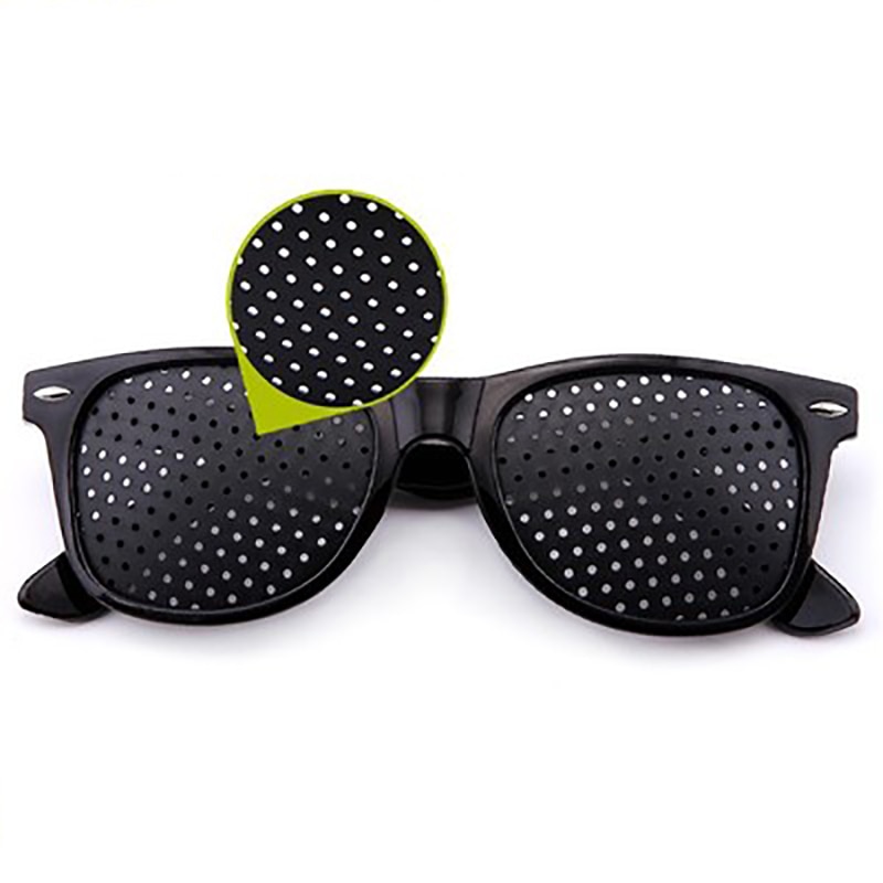 Black Eyesight Improvement Care Exercise Eyewear Glasses Training Cycling Eyewear Pin Small Hole Sunglass Camping Eyeglasses