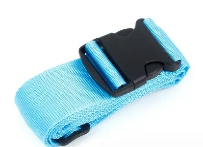 Recht gevormde bagageriemen voor koffer, polyester bagageriem met verstelbare ontgrendelingsgesp Reisaccessoire: Deep Blue