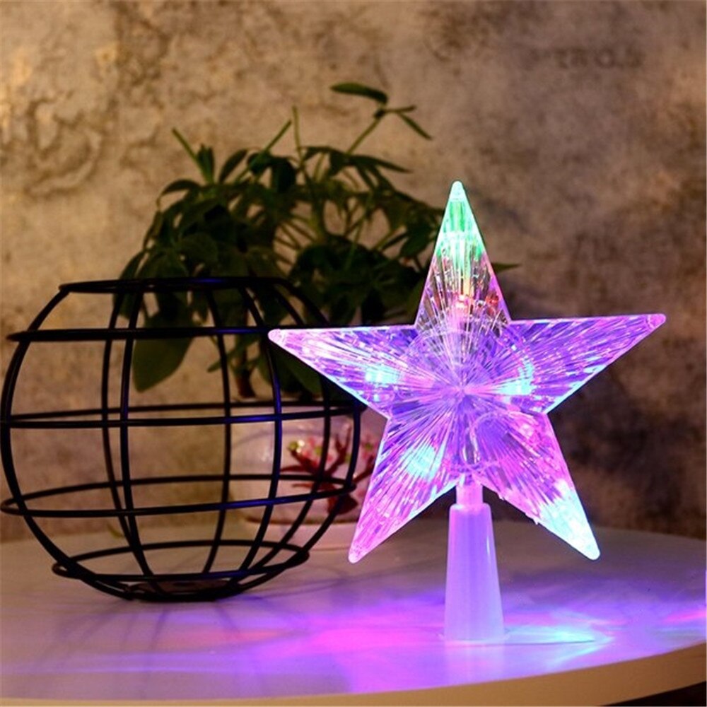Farbwechsel LED Licht hoch Stern Weihnachten Baum Deckel Weihnachten Dekoration Multi Farbe LED Licht