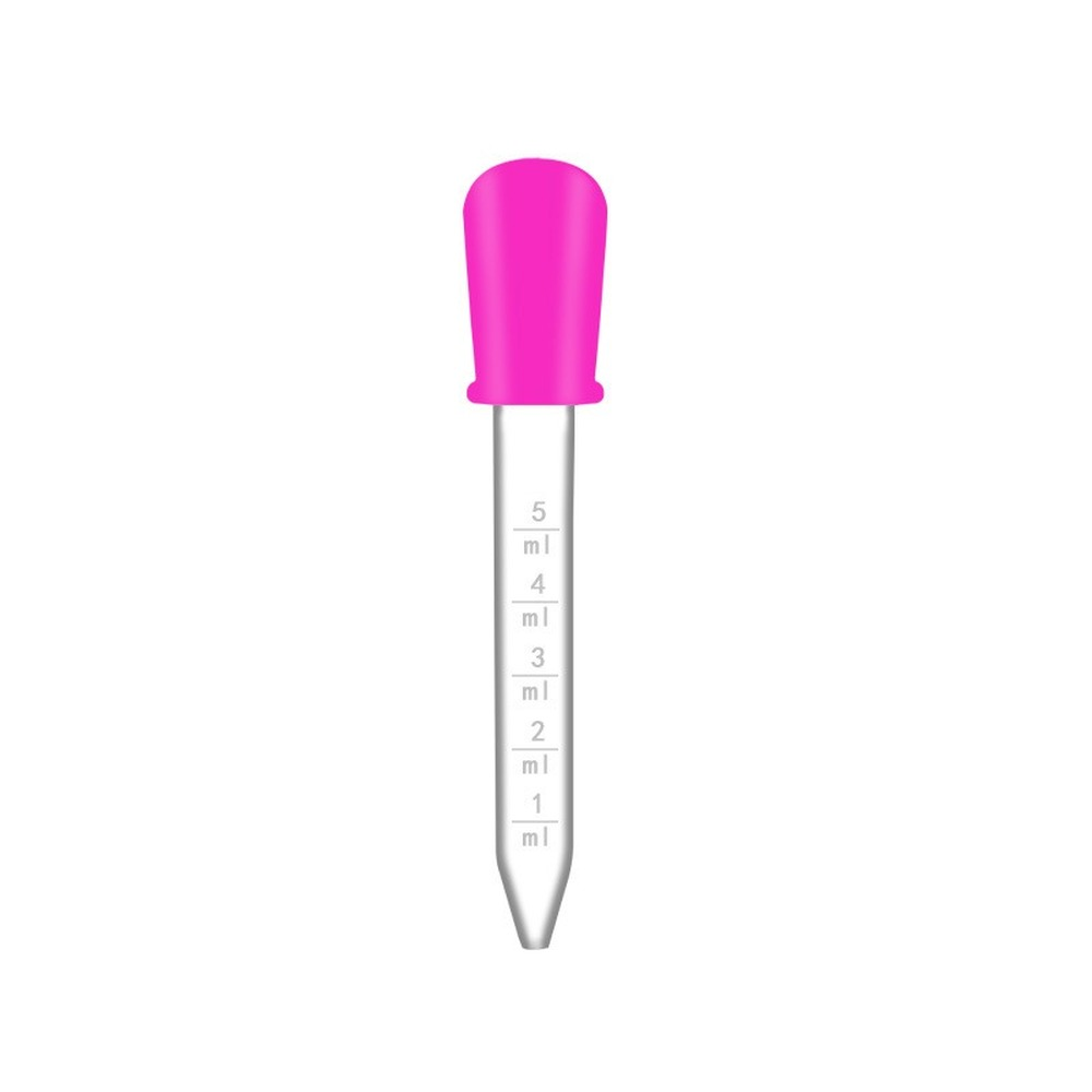 Pipette compte-gouttes en Silicone pour bébé, distributeur de médicaments pour enfant, Pipette de jus de Fruit liquide, ustensiles pour nourrissons, 5ml, 10 pièces: Rose Red
