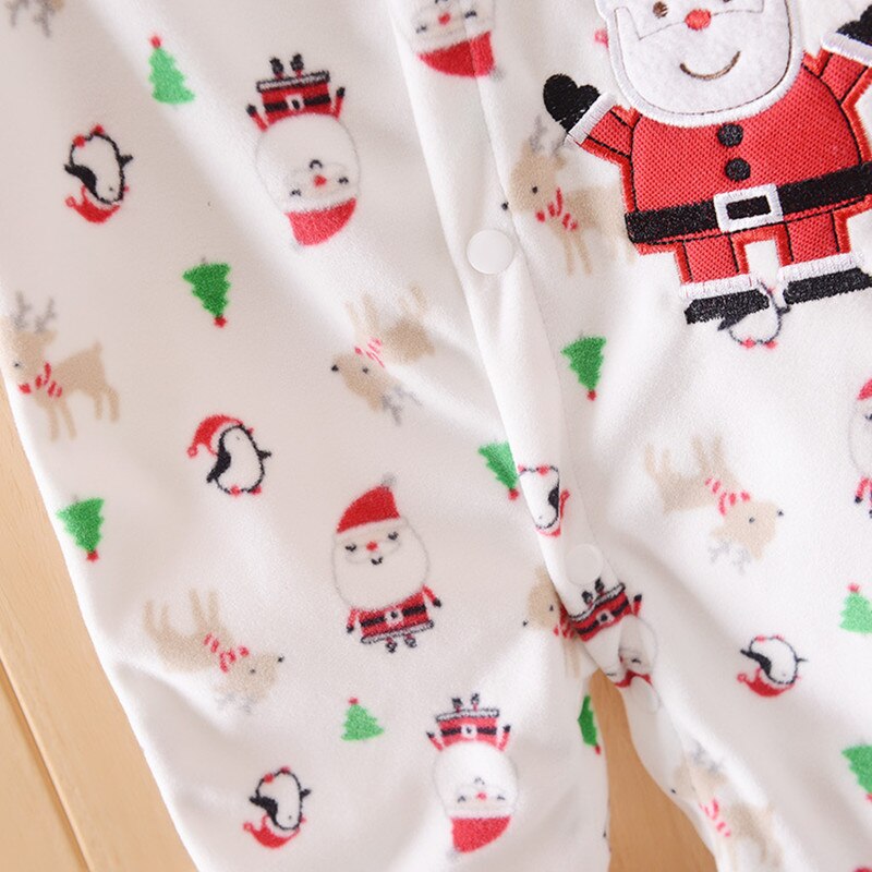 Baby Gesamt Weihnachten Jungen Mädchen Schneemann Strampler Herbst Winter Dicke Weiche Flanell Klettern Kleidung